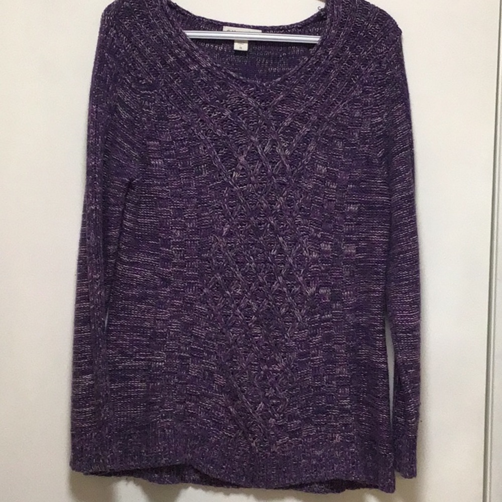 ColdWater Creek Sweater Purple Size Lg in excellent condition